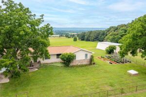 aerial view featuring a rural view