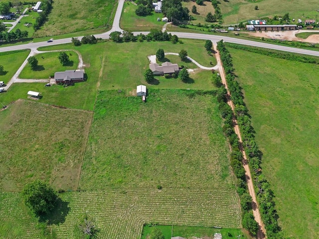 bird's eye view featuring a rural view