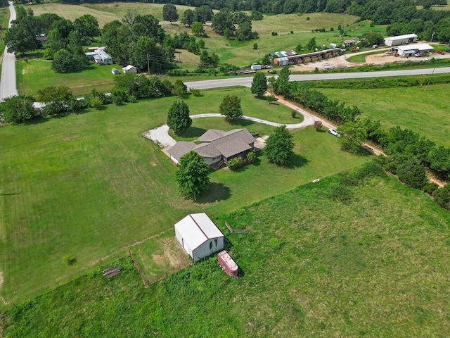 aerial view featuring a rural view