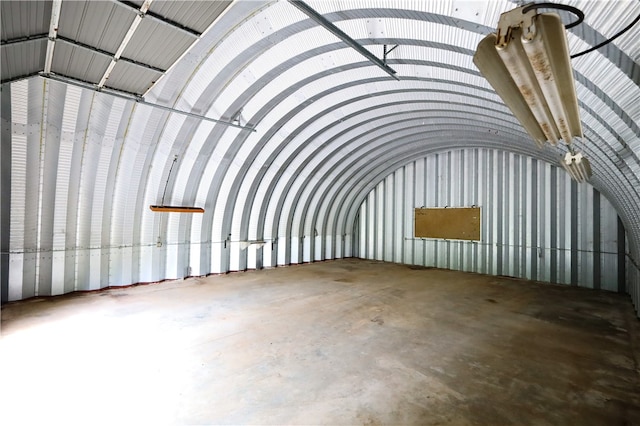 interior space featuring lofted ceiling