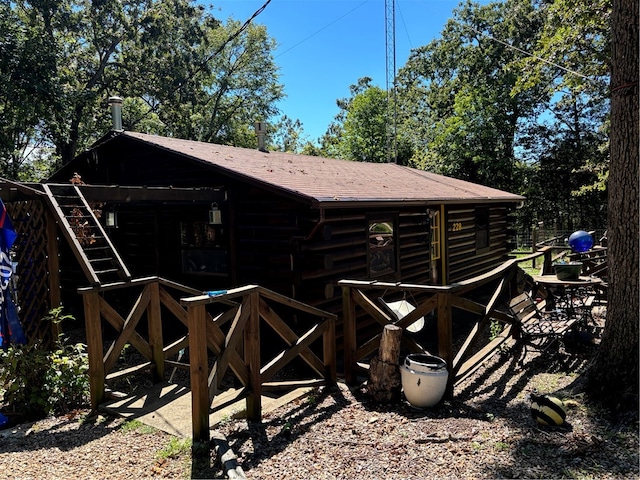 exterior space with a deck