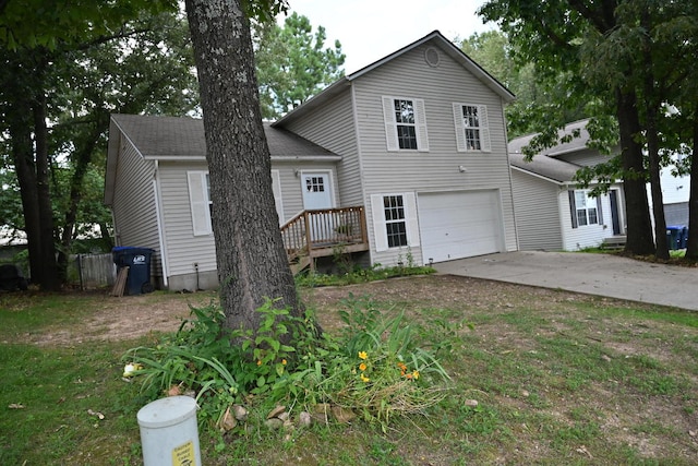 tri-level home featuring a garage