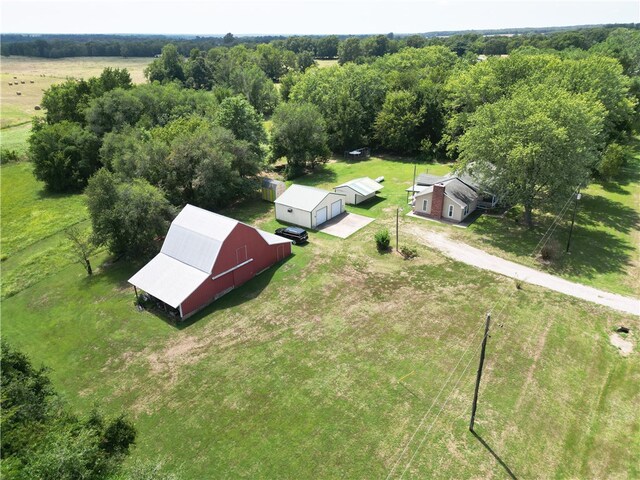 drone / aerial view featuring a rural view