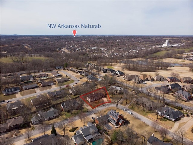 drone / aerial view featuring a residential view