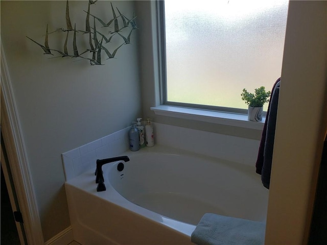 bathroom with a bathtub