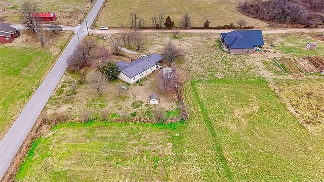 bird's eye view with a rural view