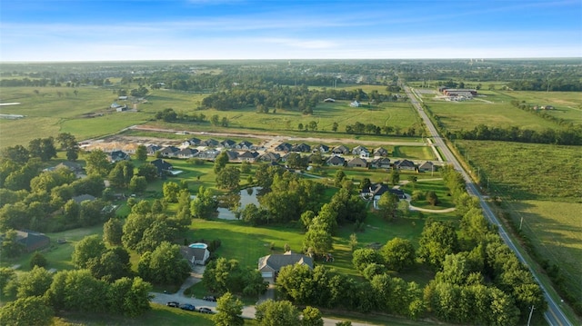 bird's eye view featuring a rural view