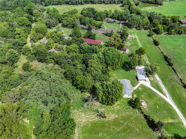 drone / aerial view featuring a rural view