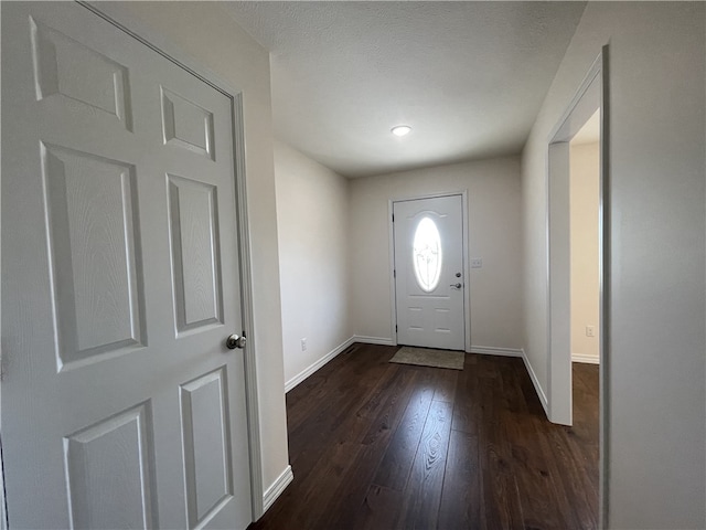 foyer featuring dark wood-type flooring