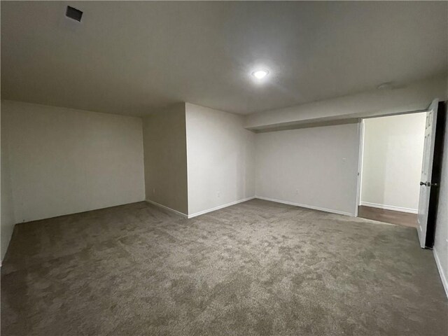 additional living space with carpet floors