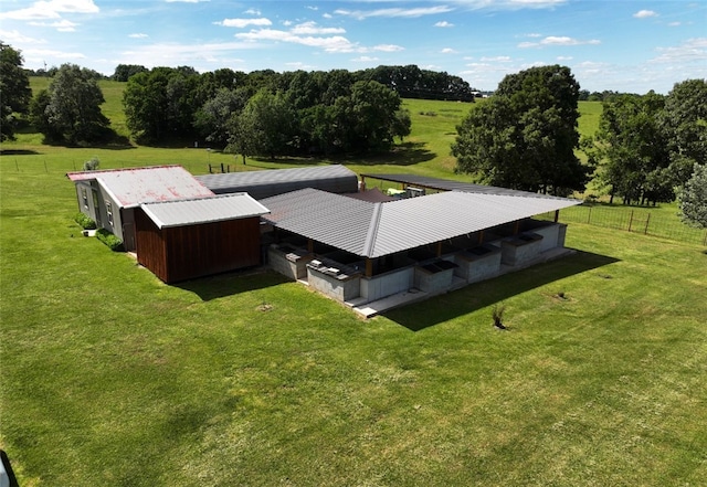 drone / aerial view featuring a rural view