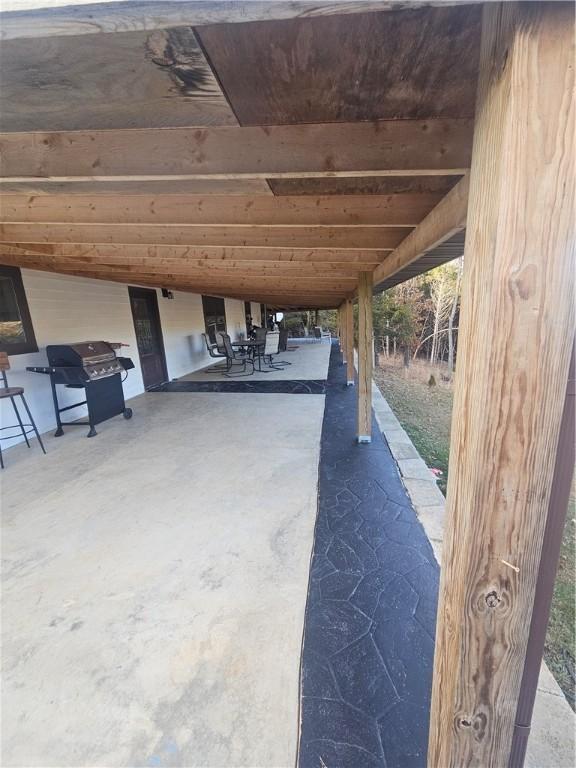 view of patio featuring area for grilling