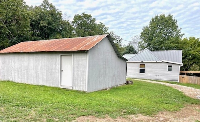 view of shed