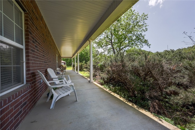 view of patio with covered porch