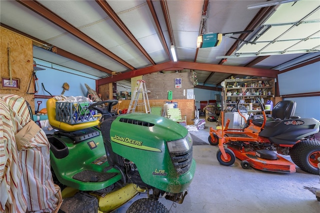 garage featuring a garage door opener