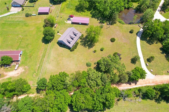 aerial view featuring a rural view