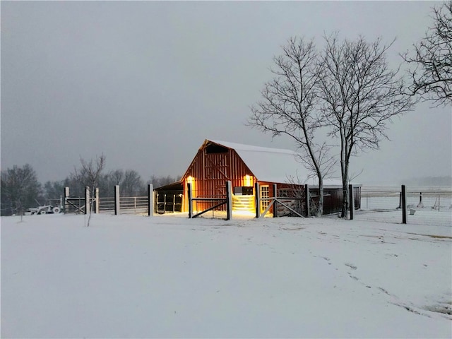 view of snow covered structure