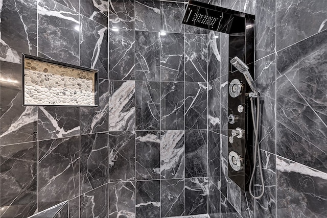 room details with tiled shower