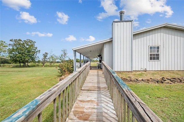 exterior space with a lawn