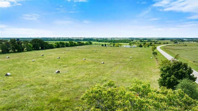 aerial view featuring a rural view