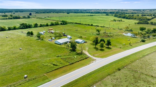 drone / aerial view featuring a rural view