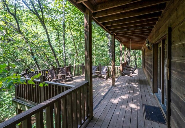 view of wooden deck