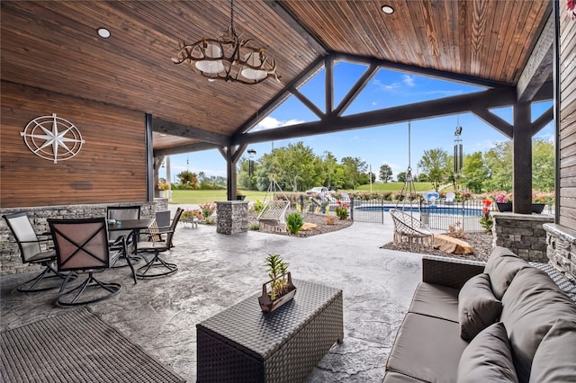 view of patio / terrace with an outdoor hangout area