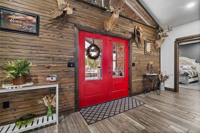 view of exterior entry with french doors