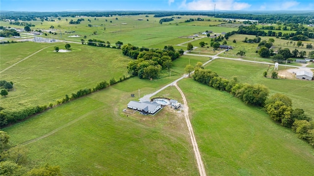 aerial view featuring a rural view