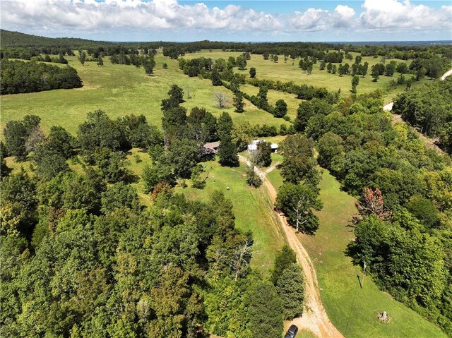 drone / aerial view featuring a rural view