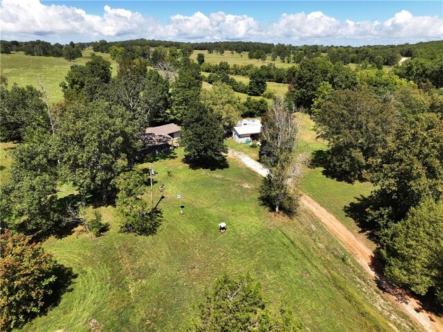 aerial view featuring a rural view