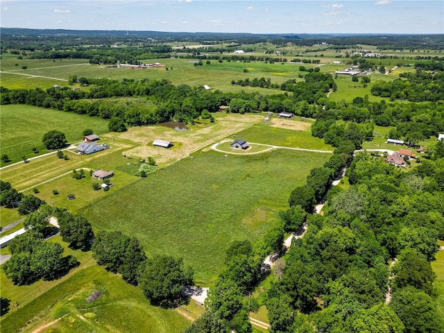 drone / aerial view featuring a rural view