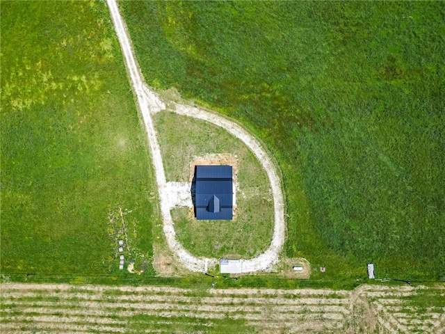 aerial view with a rural view