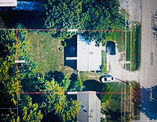 1116 S Main St, Bentonville, AR 72712 - aerial view of property's location featuring property parcel outlined