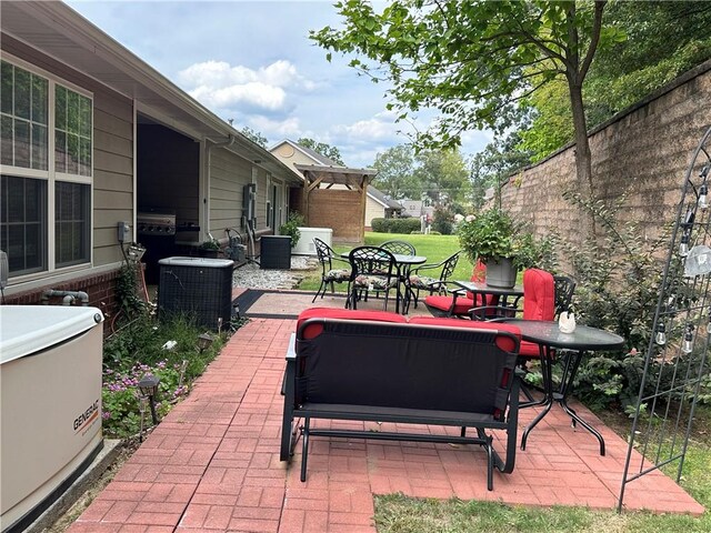 view of patio with central air condition unit