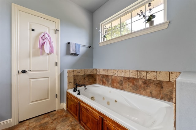 bathroom featuring a tub