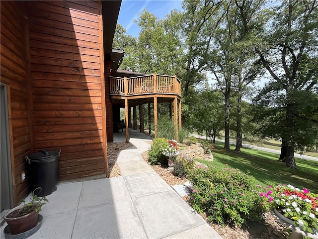 view of patio / terrace featuring a deck