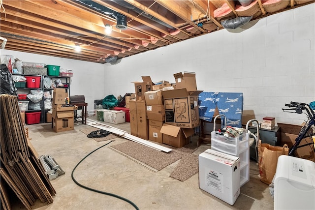 view of storage room