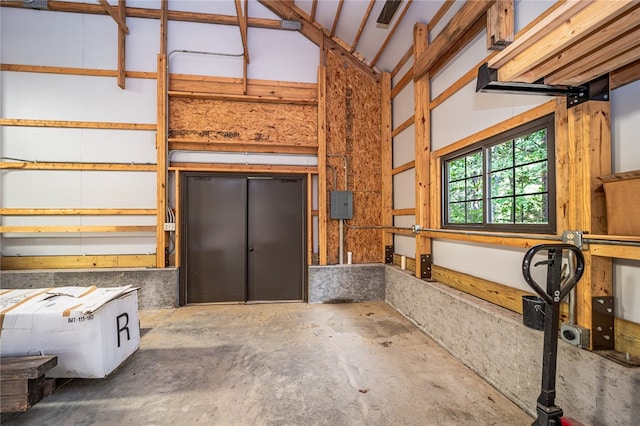 garage featuring electric panel