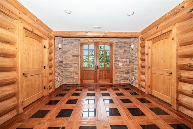 doorway to outside featuring french doors