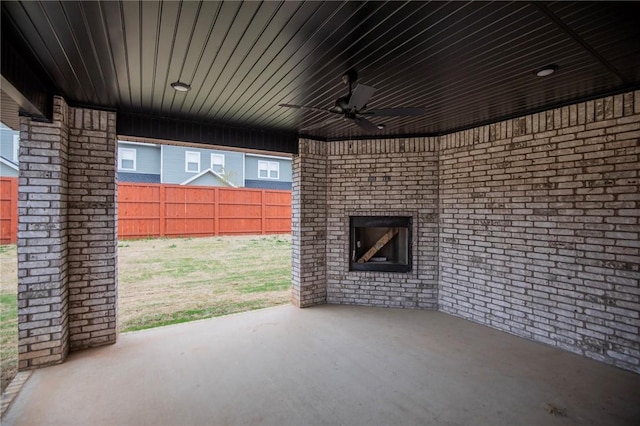 304 Doral Dr, Cave Springs, AR 72718 - view of patio with fence and ceiling fan