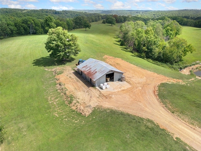 bird's eye view featuring a rural view