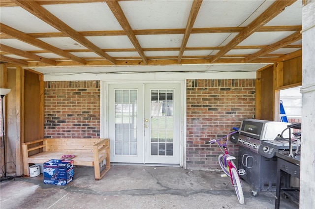 view of exterior entry with french doors