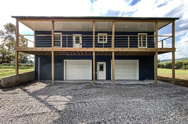 exterior space with a balcony