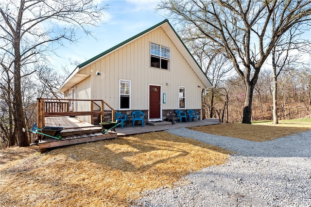 exterior space with a wooden deck