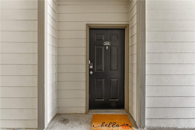 view of doorway to property