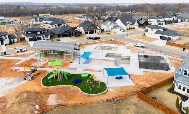 drone / aerial view featuring a residential view
