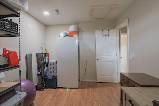 misc room with light wood-type flooring