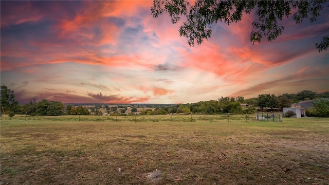 nature at dusk with a rural view