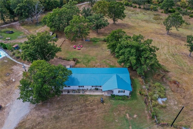 drone / aerial view featuring a rural view